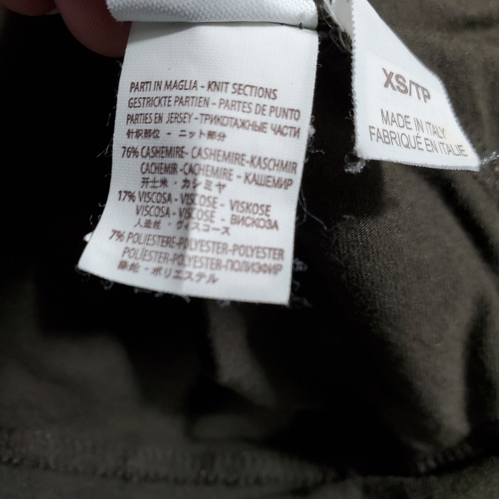 Brunello Cucinelli Brown Tee with Gray Knit Raglan Sleeves - Picture 8 of 9